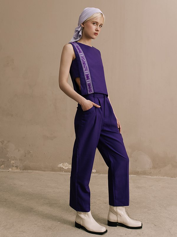 Pantalon Palazzo morado