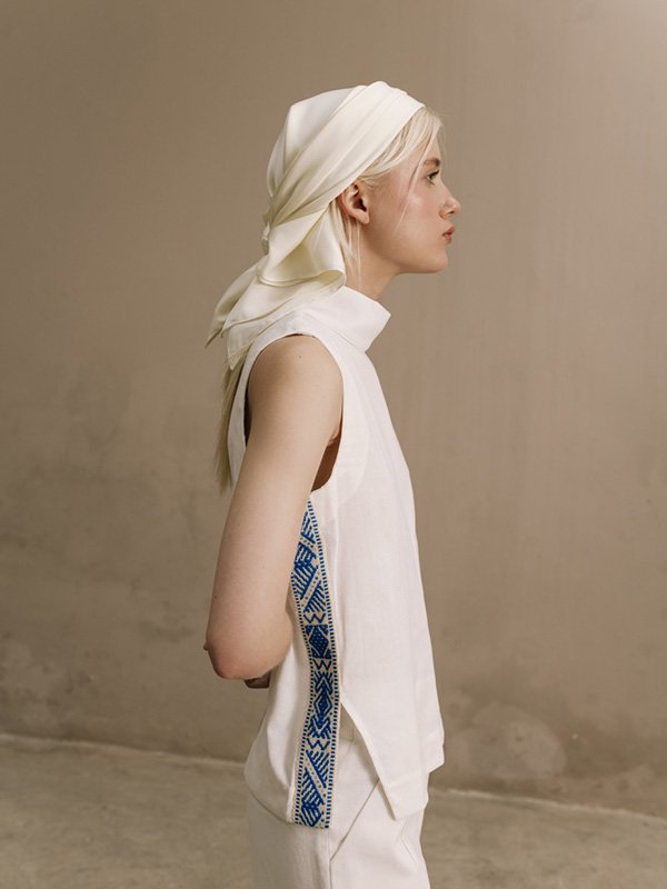 Débardeur lin blanc