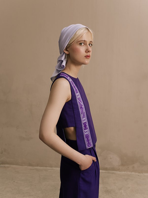 Purple short cape - Image 2