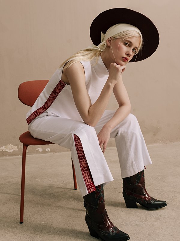 Blusa lino blanco - Imagen 5